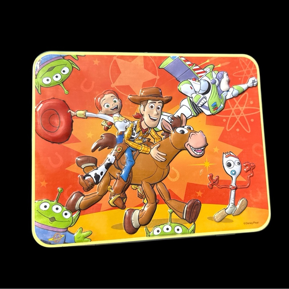 Rare Disney Pixar Toy Story 4 Tin Trinket Box with 48-piece Puzzle Sealed